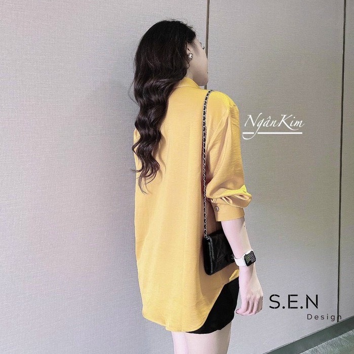 Áo sơ mi trắng nữ chất liệu tằm đũi mềm mát, form rộng mặc suông hay sơ vin đều đẹp, sang chảnh | BigBuy360 - bigbuy360.vn