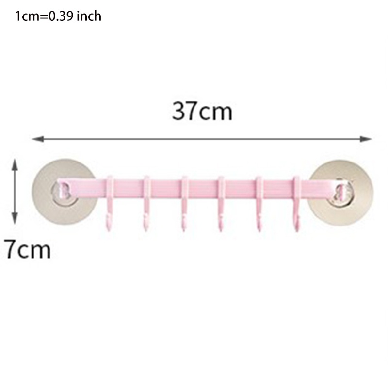 Giá Đỡ Treo Chìa Khóa / Đồ Dùng 6 Móc Dán Tường Không Cần Đinh Tiện Dụng Cho Nhà Tắm / Nhà Bếp