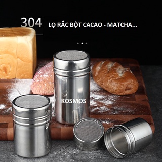 Lọ rắc cacao, matcha làm cà phê kem muối inox hịn