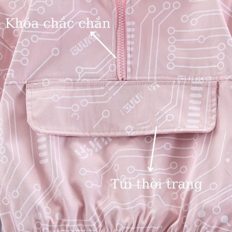 Đồ bộ bé gái phong cách thể thao cổ kéo khóa siêu xinh hàng Quảng Châu cao cấp JIMADO E2.085.HO.90