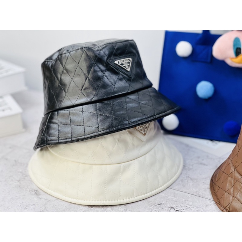 MŨ BUCKET DA PU - NÓN TAI BÈO DA NHẬP PHỐI LOGO PRA VẢI MỀM XỊN CAO CẤP FROM UNISEX THỜI TRANG HOT