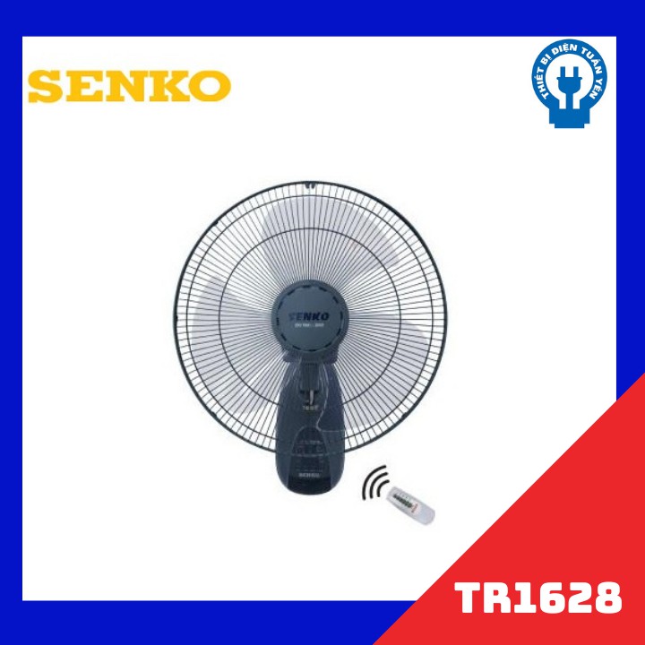 Quạt treo tường điều khiển từ xa remote Senko TR1628 mẫu mới có sẵn pin AA thay thế TR828-47w-Bảo Hành 2 năm