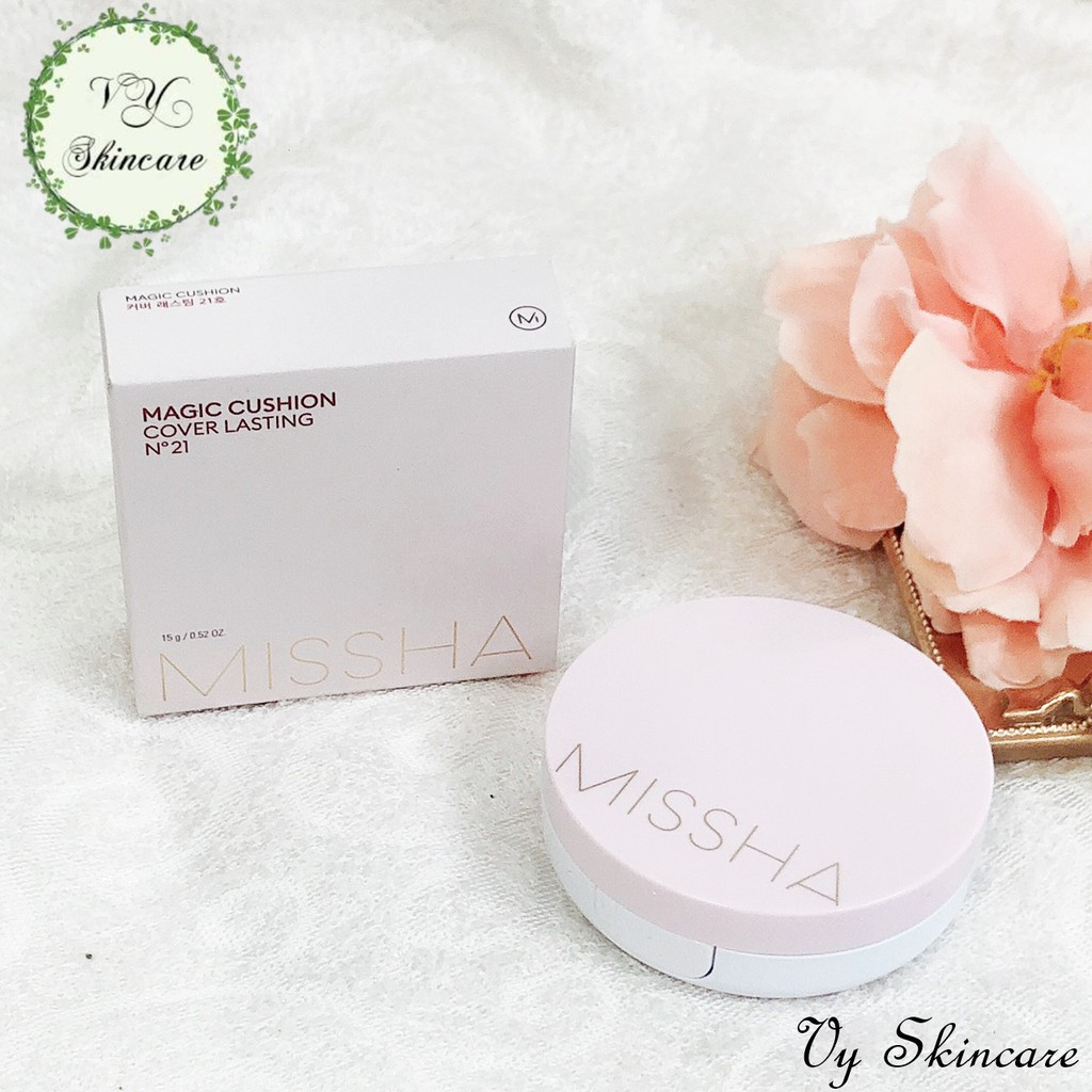 Phấn nước Missha Magic Cushion Cover Lasting ( vỏ hồng nhạt )