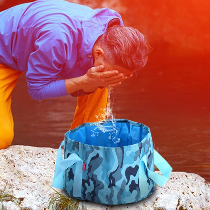 Xô Đựng Nước Chống Rò Rỉ Có Thể Gấp Gọn Dùng Đi Cắm Trại/Leo Núi/Câu Cá Ngoài Trời