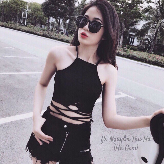 CropTop Yếm Đan Dây Bụng | BigBuy360 - bigbuy360.vn