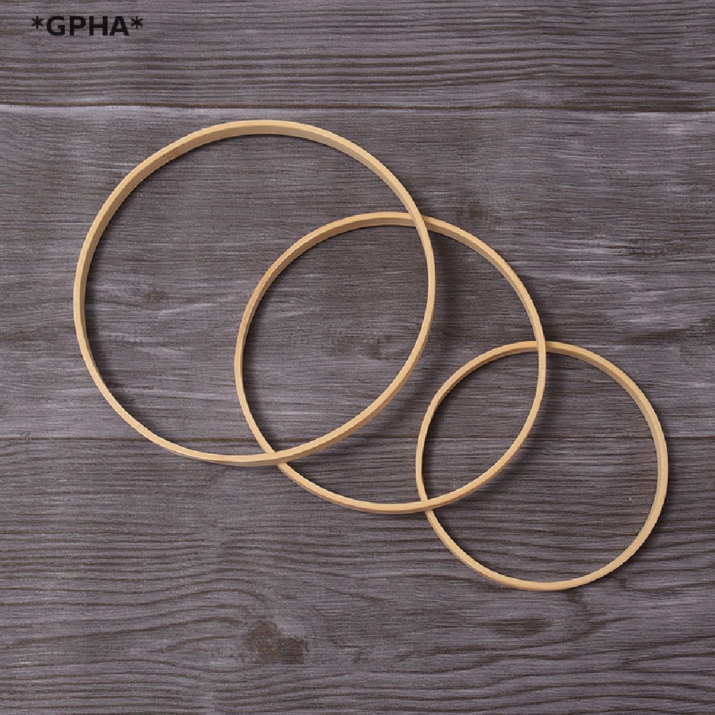 Khung Thêu Tranh Chữ Thập Bằng Gỗ Tre Hình Tròn DIY