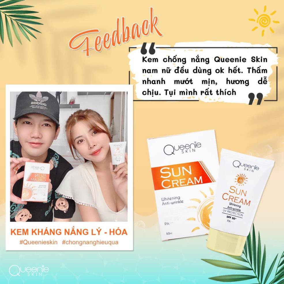 Kem Chống Nắng Queenie Skin Chính Hãng - Kem Kháng Nắng Lý Hóa Queenie Skin