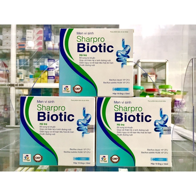 MEN VI SINH SHARPRO BIOTIC ( hộp 10 ống) - GIÚP BỔ SUNG LỢI KHUẨN, ỔN ĐỊNH HỆ VI SINH ĐƯỜNG RUỘT, GIẢM RỐI LOẠN TIÊU HOÁ