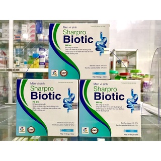 MEN VI SINH SHARPRO BIOTIC ( hộp 10 ống) - GIÚP BỔ SUNG LỢI KHUẨN, ỔN ĐỊNH HỆ VI SINH ĐƯỜNG RUỘT, GIẢM RỐI LOẠN TIÊU HOÁ