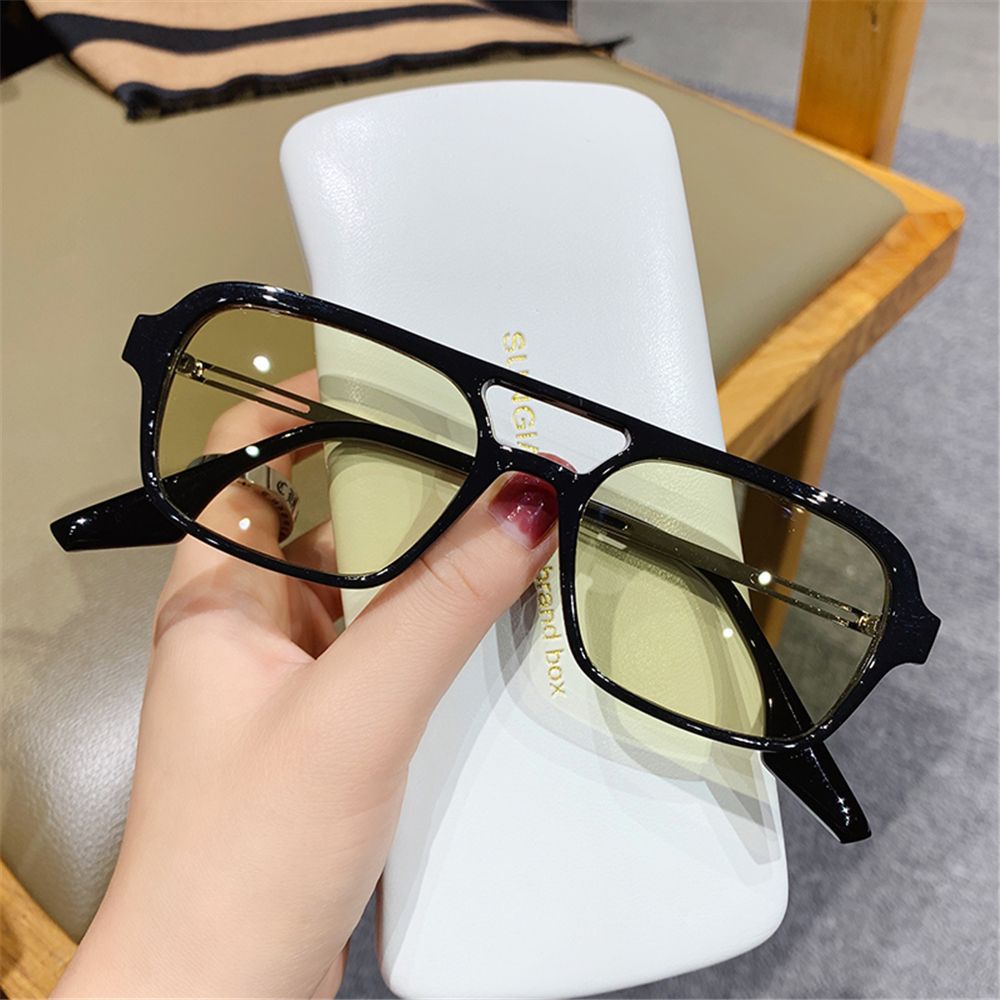 Kính Mát Gọng Hình Cầu Đôi Phong Cách Retro Chống Tia UV 400 Thời Trang Cho Nam Nữ