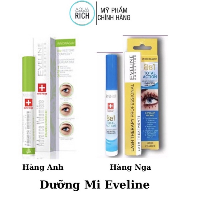 Huyết thanh Dưỡng mi Eveline 8in1 Total Action Lash Therapy professional