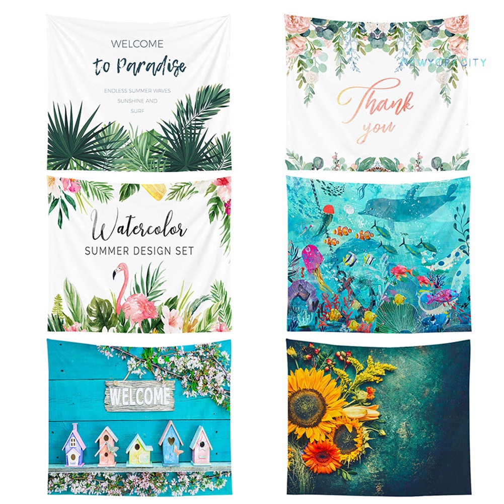 Thảm Treo Tường Trang Trí In Hình Cô Gái Và Động Vật Đáng Yêu Kích Thước 95x73 / 130x150cm