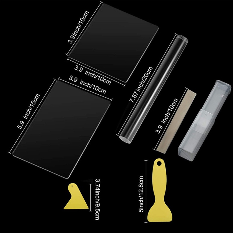 Bộ 7 Dụng Cụ Lăn Cắt Tấm Acrylic Bằng Thép Không Gỉ DIY