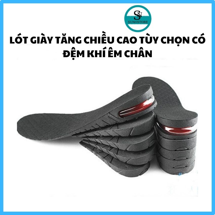 Lót Giày Tăng Chiều Cao Đệm Khí Khử Mùi Êm Chân Đủ Size LG02