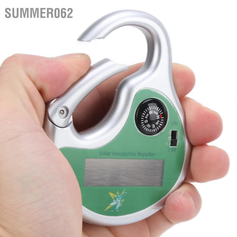 Summer062 Pest Repeller Portable Plastic Solar Mosquito Insect with Compass for Outdoor Fishing Hiking Camping Gardening