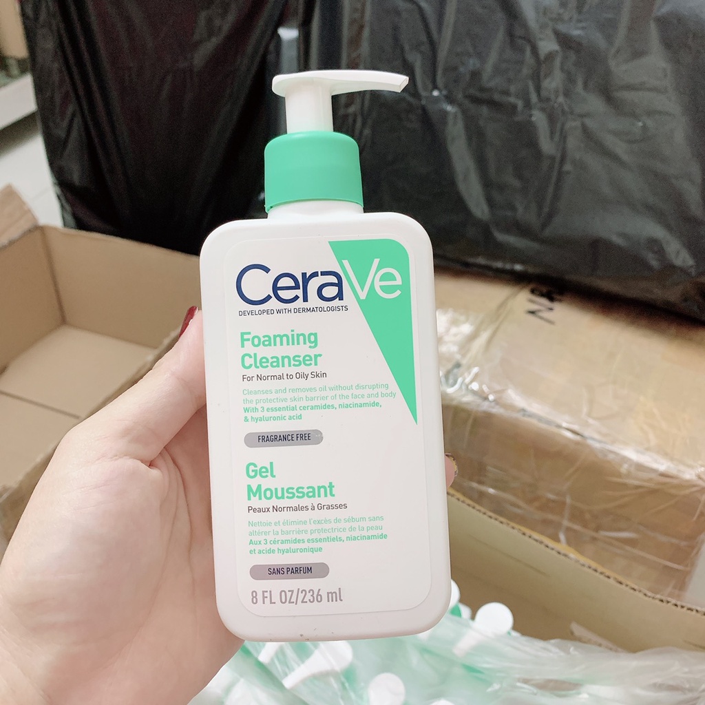 Sữa rửa mặt Cerave Foaming Facial Cleanser 236ml Pháp | BigBuy360 - bigbuy360.vn
