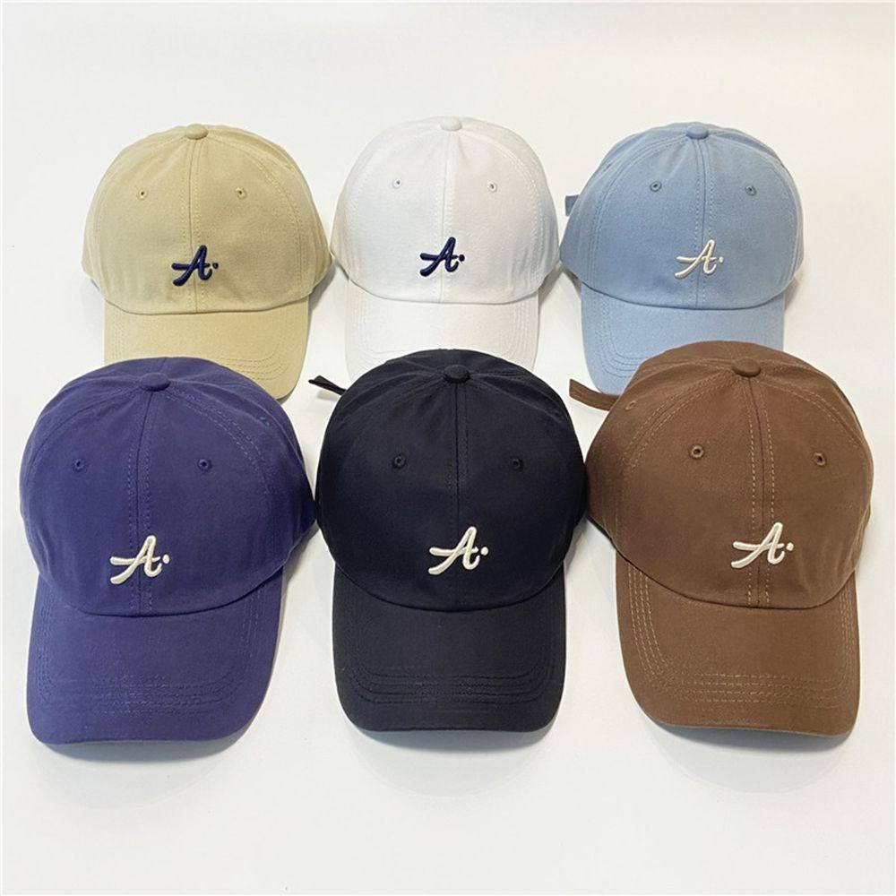 Mũ Lưỡi Trai Vải Cotton In Chữ A Phong Cách Hip Hop Hàn Quốc Thời Trang Cho Nữ