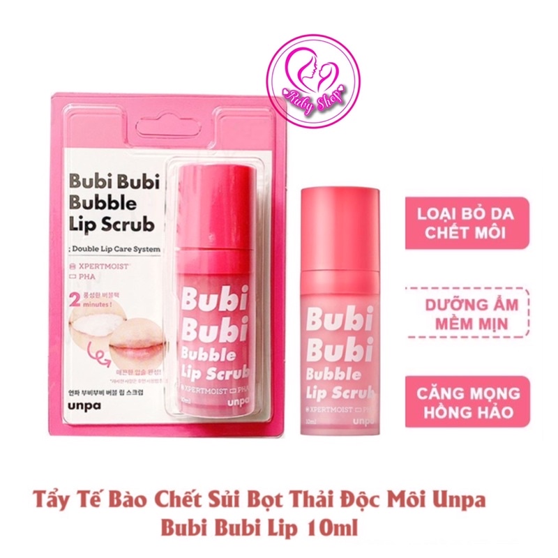 Tẩy da chết môi dạng sủi bọt Bubi Bubi Hàn Quốc 12ml dạng tuýt