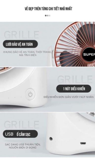 Quạt tích điện mini FAN để bàn | BigBuy360 - bigbuy360.vn