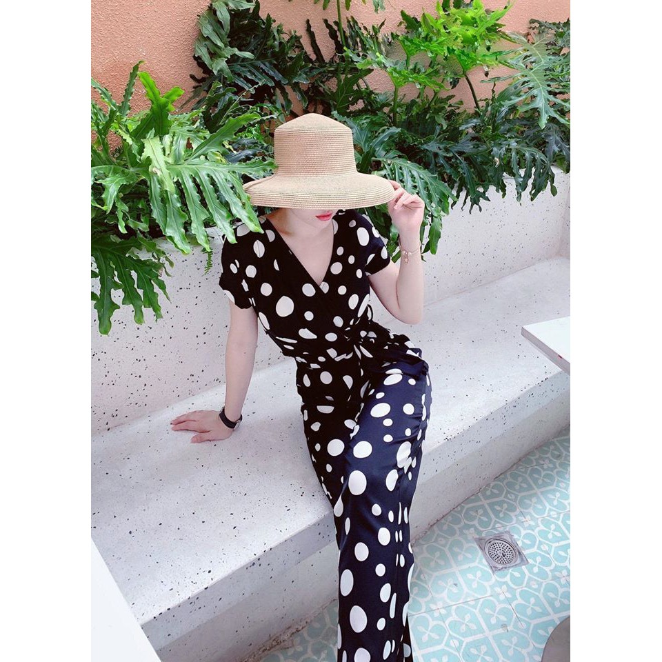 Jump Voan Đốm, Jumpsuit Dài Chất Voan Mềm, Đồ Bộ Nữ Phong Cách Cao Cấp. Liin clothing