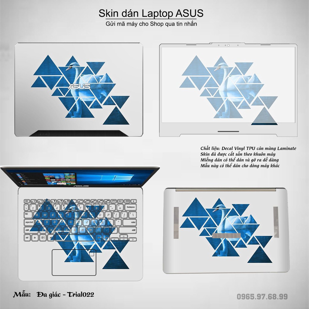 Skin dán Laptop Asus in hình Đa giác _nhiều mẫu 4 (inbox mã máy cho Shop)