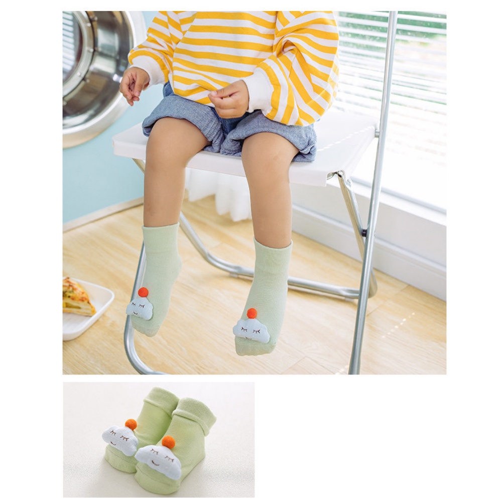 Tất cho bé cao cổ hình nổi 3D dễ thương 100% cotton cao cấp LABAMO T01