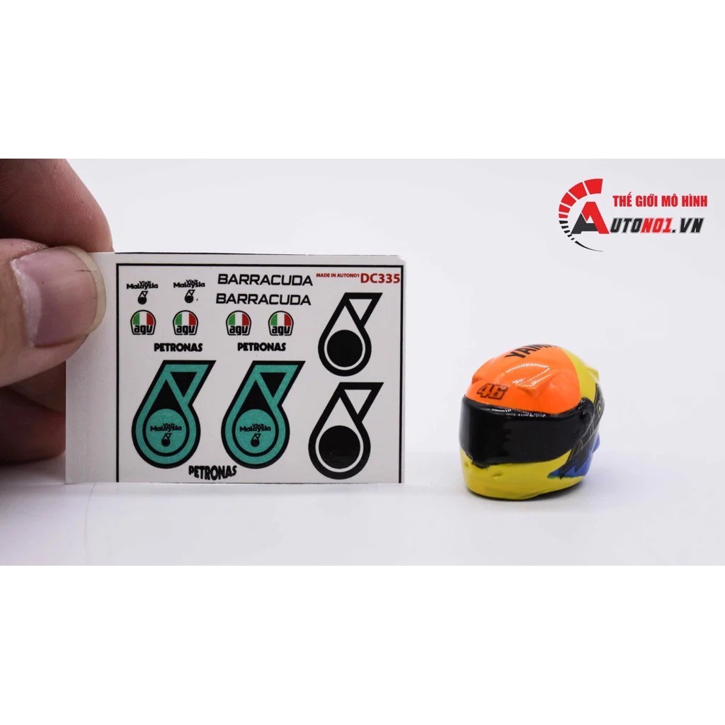 DECAL NƯỚC MŨ FULL FACE AGV PETRONAS 1:12 AUTONO1 DC335