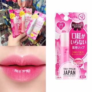Son dưỡng môi Omi Tulip Menturm Nhật Bản hồng nhạt