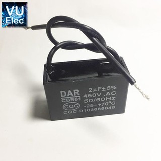 Tụ Quạt 2-5uF 450V CBB61