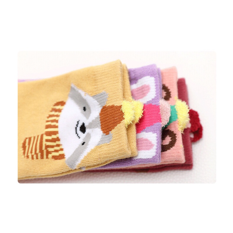 Tất Đầu Gối Hoạ Tiết Kẻ Sọc Hoạ Tiết Hoạt Hình Cho Bé Gái