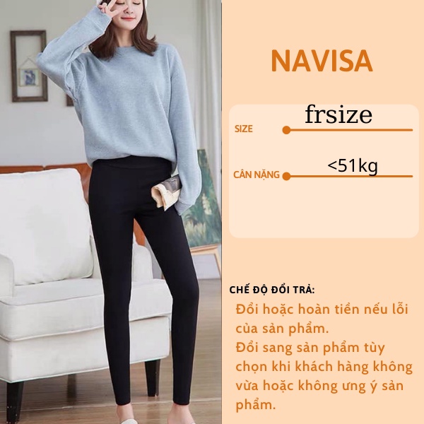 Quần legging nữ dài cạp cao bigsize cao cấp nâng mông NAVISA QL07