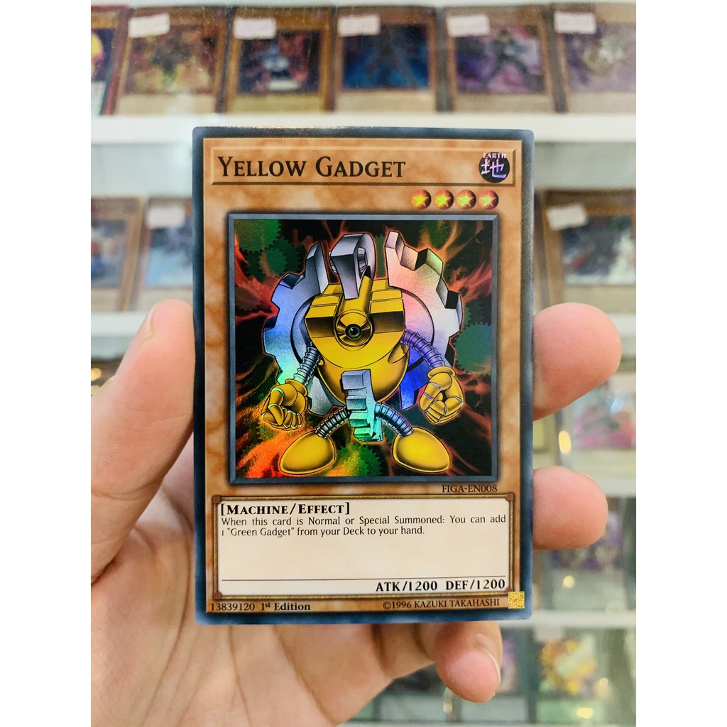 Thẻ Bài YugiOh! Mã FIGA-EN008 - Yellow Gadget - Super Rare - 1st Edition