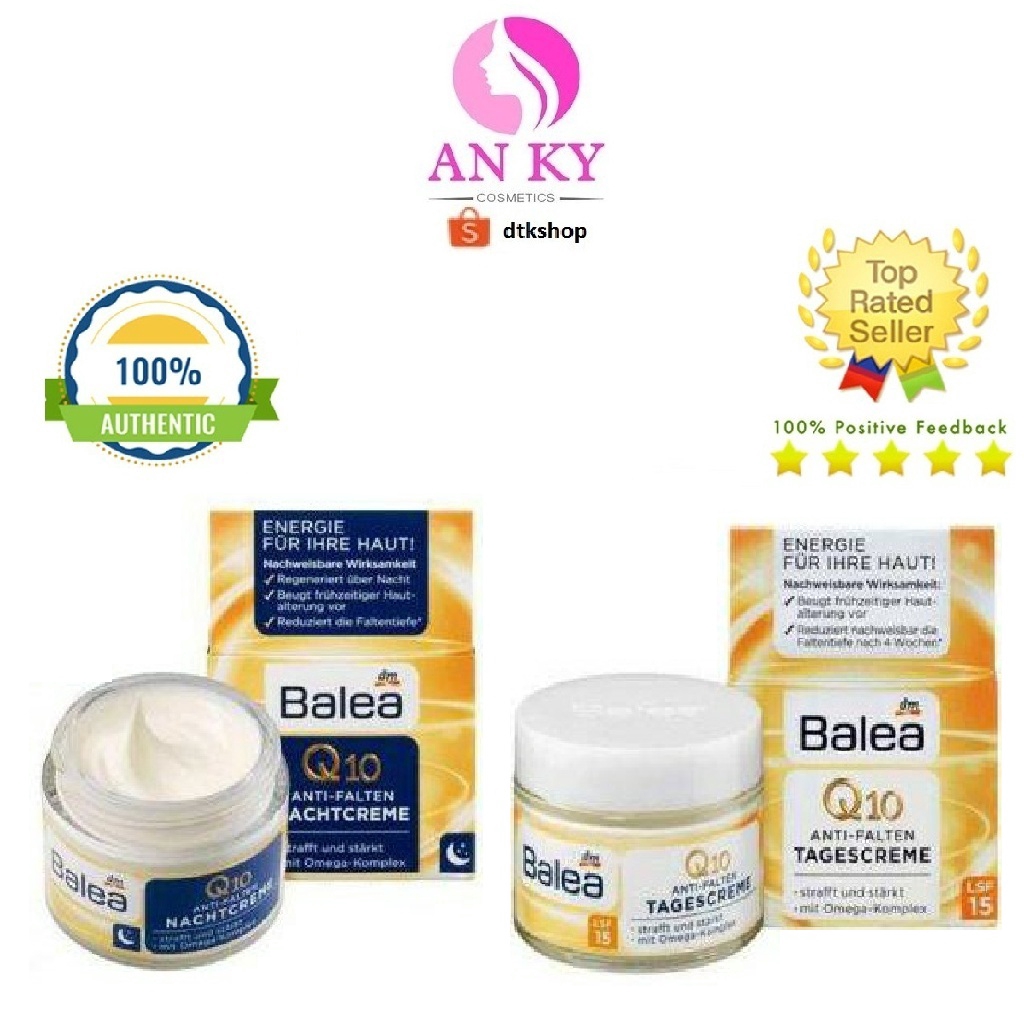 [Khuyến mại sốc] Kem Dưỡng Da Balea Q10 Anti Falten Chống Lão Hóa Ngày-Đêm, 50 ml - Hàng xách tay Đức