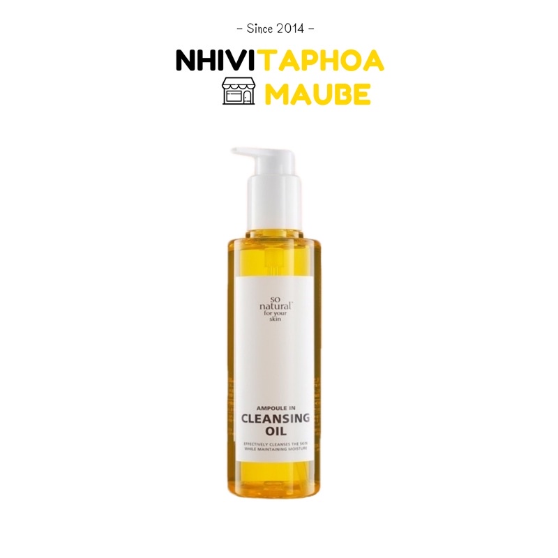 TINH CHẤT DẦU TẨY TRANG, DƯỠNG DA VÀ LÀM SẠCH ĐẾN TỪNG LỖ CHÂN LÔNG CHÍNH HÃNG SO NATURAL