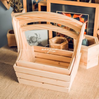 COMBO 3 Giỏ quà bằng gỗ - Wooden gift basket