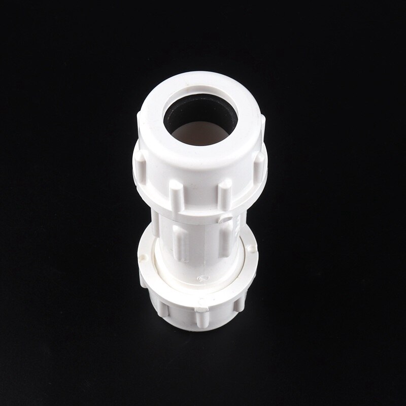 Bộ 2 Đầu Nối Ống Nước Bằng Nhựa pvc Màu Trắng / Xám Đường Kính Trong 20 / 25 / 32mm