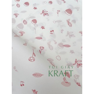 [HOẢ TỐC] Giấy gói hàng in họa tiết Hồng 39 x 64cm, giấy pelure