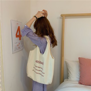 Túi Tote Attitude vải canvas