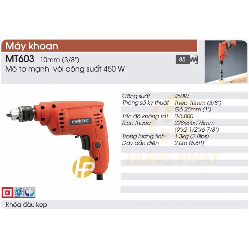 Máy Khoan Cầm Tay Maktec Mt603