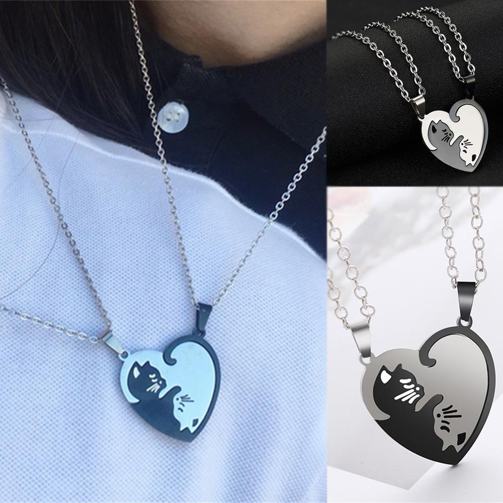 Vòng cổ Mặt Âm Dương Bằng Thép Không Gỉ Thời Trang Cho Cặp Đôi