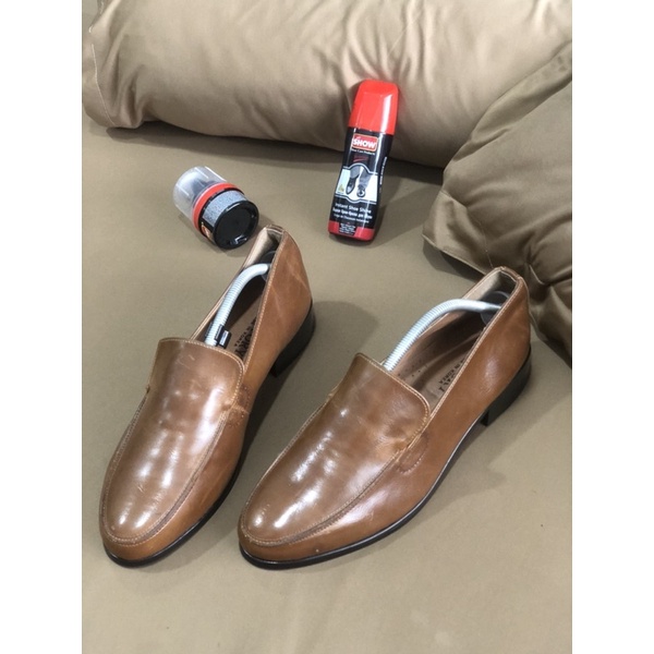 [Giày 2hand] [Size 43] [TonaShoe] Giày Tây Màu Nâu Cam Đế Cao Su Đúc Cứng Cực Kì Sang Trọng