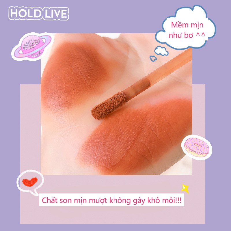 Son kem tím HOLD LIVE gấu bông Maddison Bear Soft Fog Lip Mud