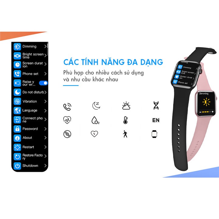 ( Hw12 Plus ) Đồng hồ thông minh giá rẻ Hw16 thay hình nền cá nhân , Đồng hồ thông minh nghe gọi , nhận thông báo app