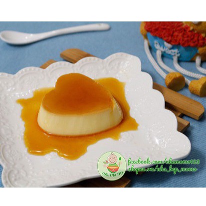 Khuôn Bánh Flan Có Nắp Hình Trái Tim - Nhà Mỡ Mỡ