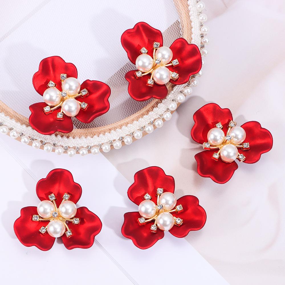 SUSANS Bộ 5 Kẹp Tóc Hợp Kim Hình Bông Hoa