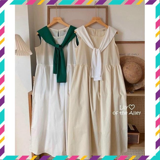 Set váy kèm khăn, Đầm váy babydoll tiểu thư phong cách Hàn Quốc MSP43168 | BigBuy360 - bigbuy360.vn