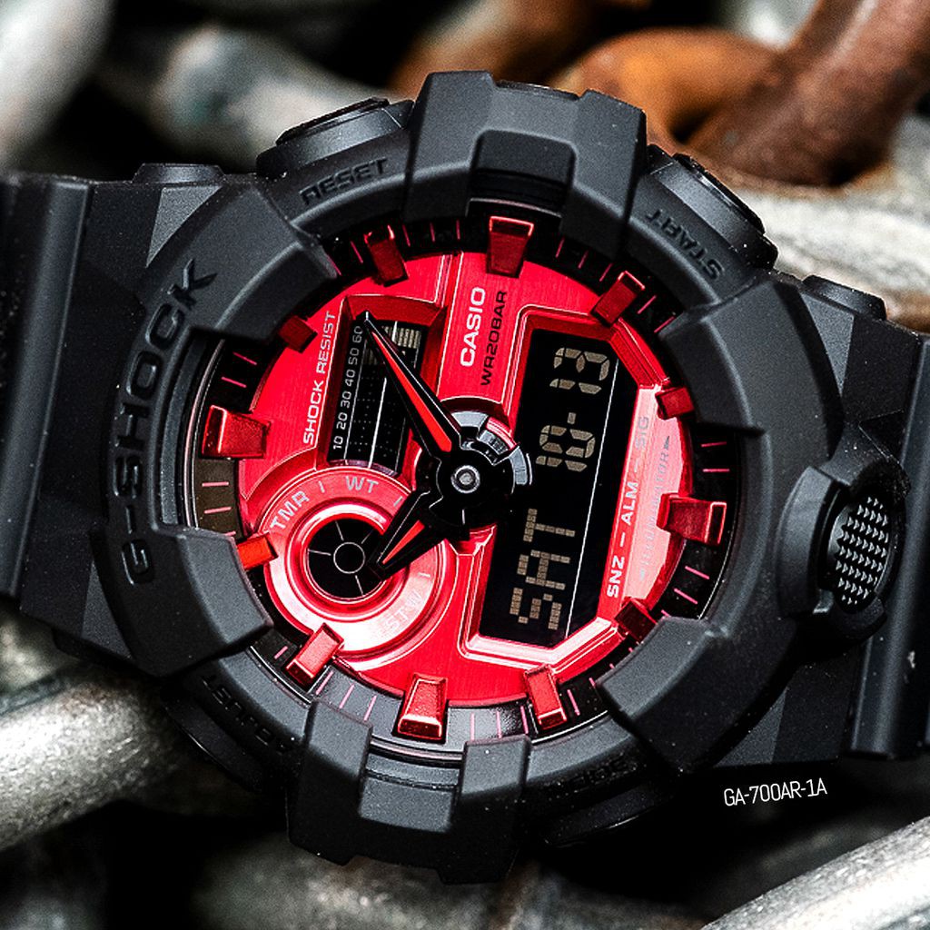 Đồng Hồ Nam Casio G-Shock GA-700AR-1ADR Chính Hãng - Dây Nhựa | G-Shock GA-700AR-1A Big Case