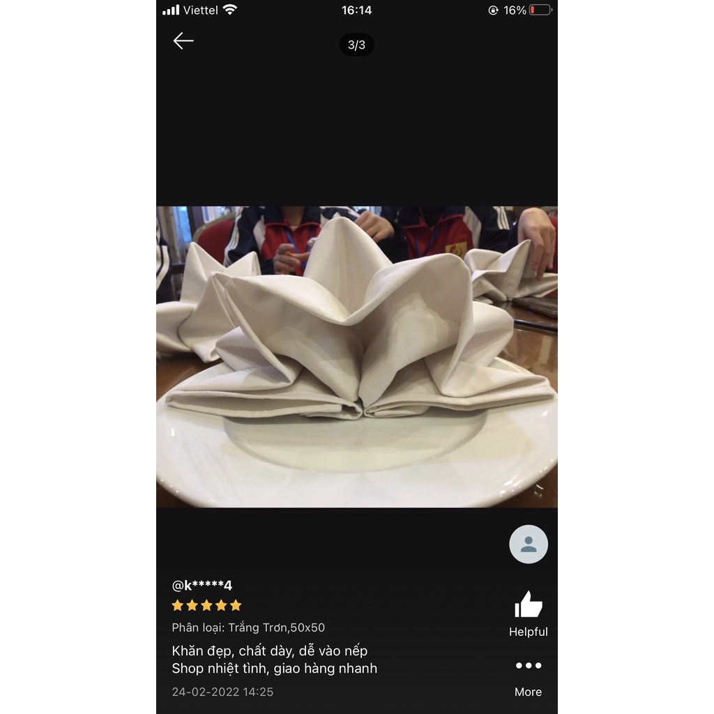 Khăn ăn nhà hàng, khăn ăn khách sạn, khăn nappin chất kaki cotton cao cấp sẵn hàng ship hỏa tốc sẫn hàng