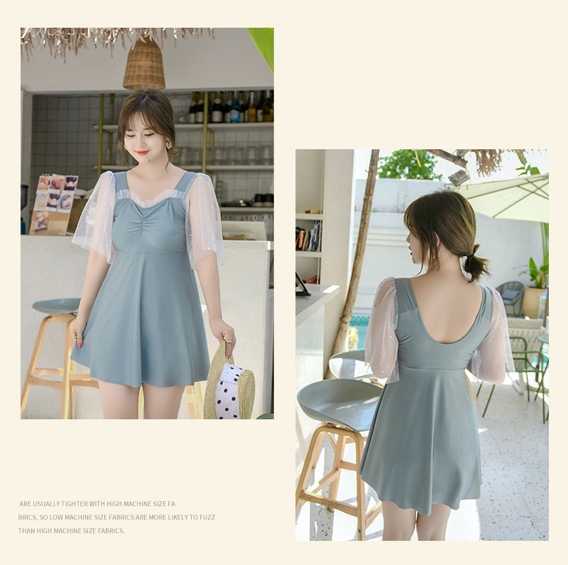 Bộ Đồ Bơi Một Mảnh Phối Lưới Kiểu Hàn Quốc Xinh Xắn Cho Nữ | BigBuy360 - bigbuy360.vn