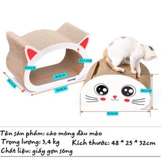 ĐỒ CÀO MÓNG HÌNH COMBO ĐẦU MÈO CỰC XINH DÀNH CHO MÈO MUA 1 ĐƯỢC 2
